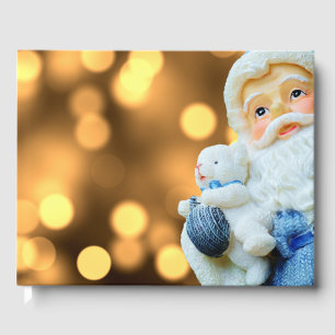 Livro De Visitas Papai Noel em um terno azul