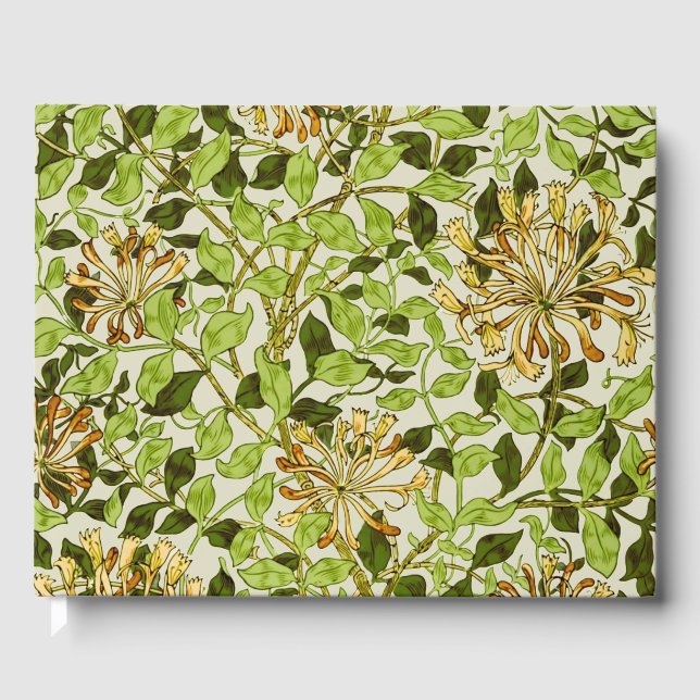 Livro De Visitas Papel de Parede Floral Honeysuckle de William Morr (Frente)