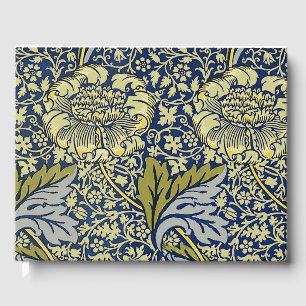 Livro De Visitas Papel de Parede Floral William Morris Kennet Azul