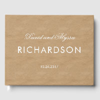 Papel Kraft olha com texto branco elegante