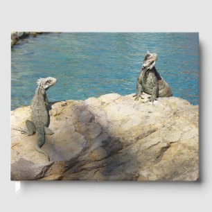 Livro De Visitas Par de Fotografia Tropical de Iguanas