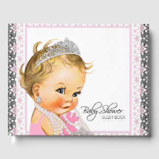 Livro de visitas para chá de bebê da princesa