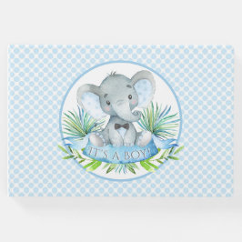 Livro de Visitas para Chá de Bebê de Elefante Meni