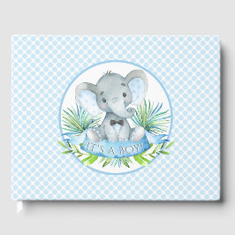 Livro de Visitas para Chá de Bebê de Elefante Meni