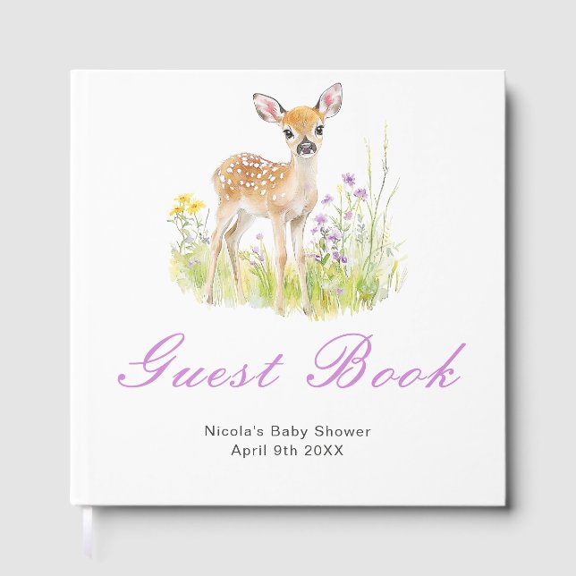 Livro de Visitas para Chá de Bebê de Primavera com (Frente)