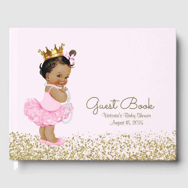 Livro de Visitas para Chá de Bebê de Princesa Étni (Frente)