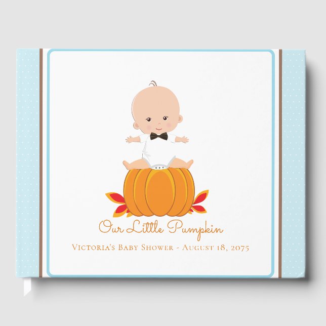 Livro de Visitas para Chá de Bebê Menino Abobrinha (Frente)