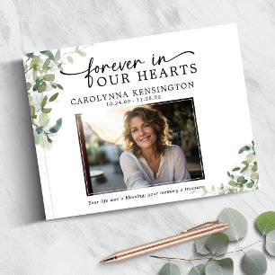 Livro De Visitas Para sempre em nosso Serviço Memorial Funeral