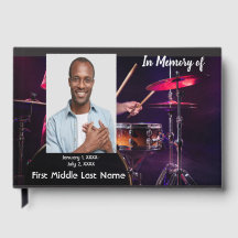 Livro de Visitas para Serviço Memorial Baterista