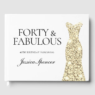 Livro De Visitas Partido aniversário de 40 anos de Vestido do Spark