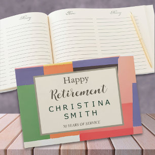 Livro De Visitas Partido de Aposentadoria de Bloqueios de Cores Víl