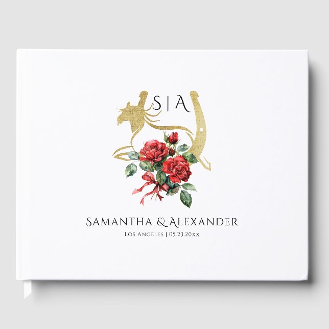 Livro De Visitas Partido Equestre e Bebidas dos Cavalos da Raça Mod (Frente)