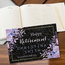 Livro De Visitas Partido Moderno Floral do Pastel Watercolor