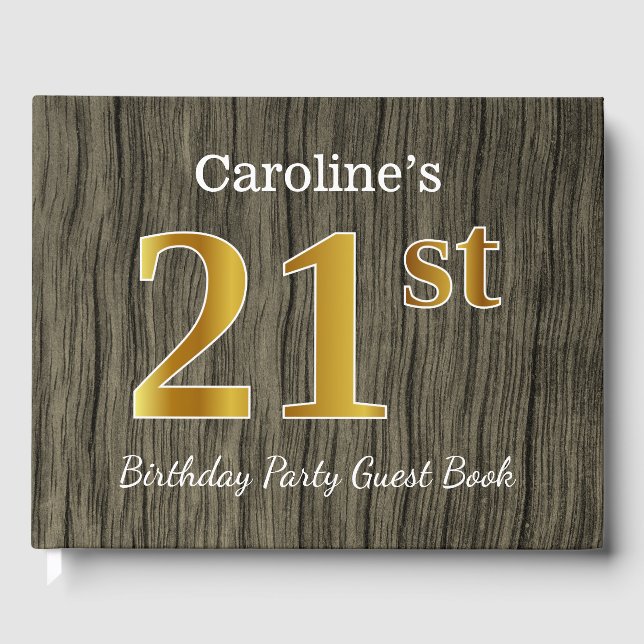 Livro De Visitas Partido Russo, Faux Dourada aniversário de 21 anos (Frente)