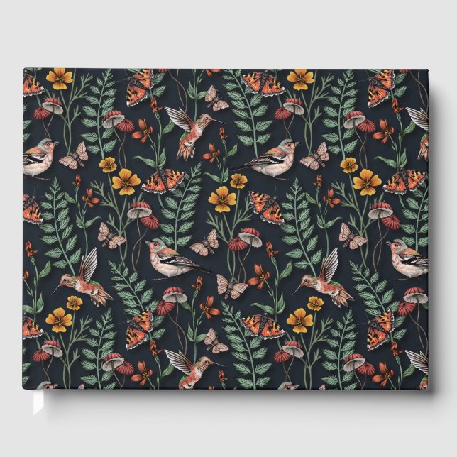 Livro De Visitas Pássaros do Jardim Escuro e Borboletas (Frente)