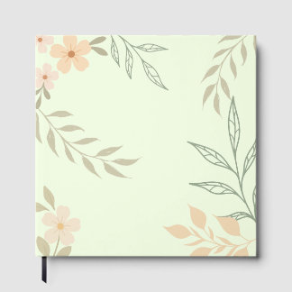 Livro De Visitas Pastel Floral Green Background | Minimal Botanical