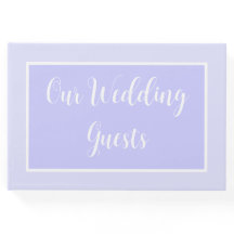 Pastel Periwinkle Purple Weding Guest Book