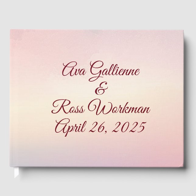 Livro De Visitas Pastel Sunset Wedding (Frente)