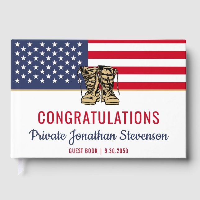 Livro De Visitas Patriótico do Campo de Boot do Exército Militar de (Frente)