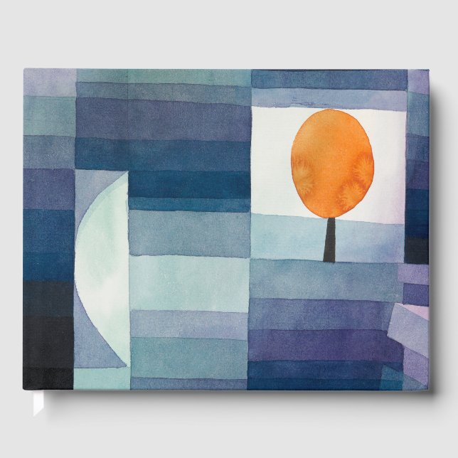 Livro De Visitas Paul Klee Abstrato Tree Blue Painting (Frente)