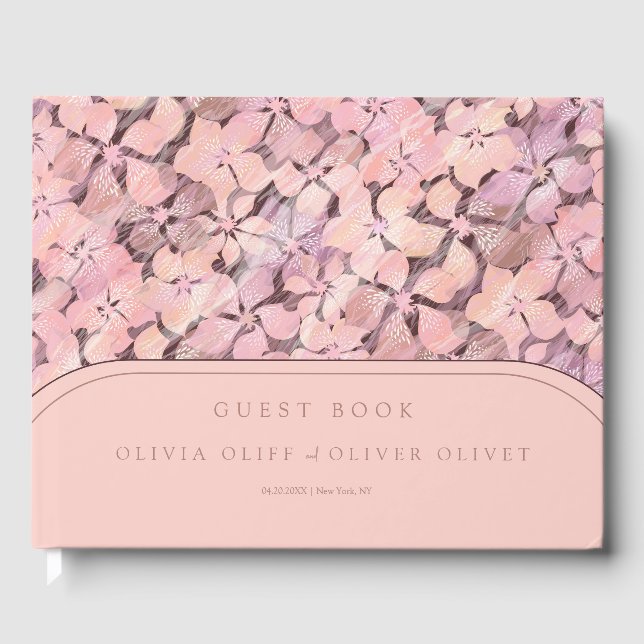 Livro De Visitas Peach Romance Wedding (Frente)