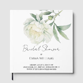 Livro De Visitas Peônia Flor de Aquarela | Chá de Noiva