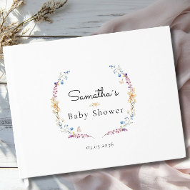 Livro De Visitas Pequena Flor Silvestre Sonho Boho - Chás de Bebê