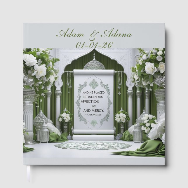 Livro De Visitas Peraonalised Islamic Bridal Guest Book (Frente)