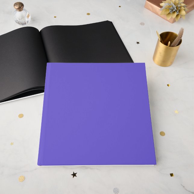 Livro de Visitas Personalizado Azul Ardósia (Frente aberta)