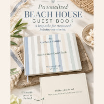 Livro de Visitas Personalizado de Casa de Praia co