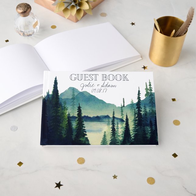Livro de Visitas Personalizado para Casamento ao A (Frente aberta)