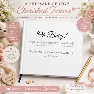 Livro de Visitas Personalizado para Chá de Bebê