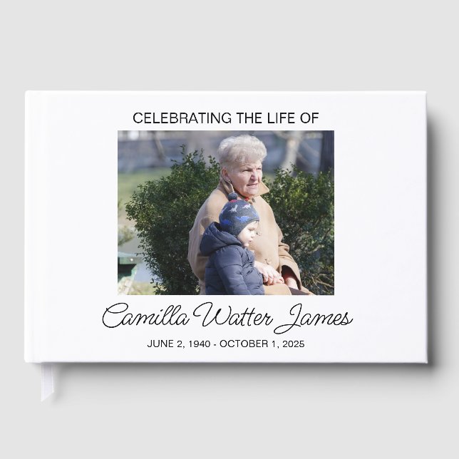 Livro de visitas personalizado para memorial  (Frente)