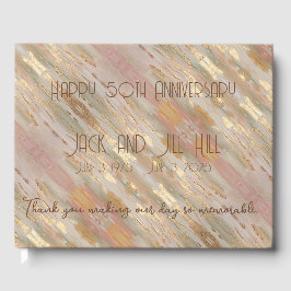 Livro de Visitas Personalizado Pérola em Rosa Dour