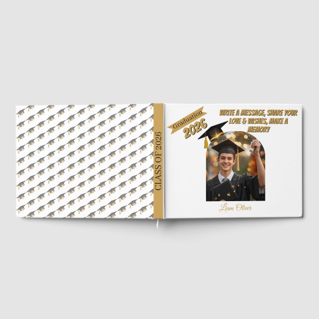 Livro De Visitas Personalized Graduation Guestbook & Wishes Book  (Completo)