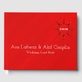 Livro De Visitas Personalized Simply Elegant Red Glamour