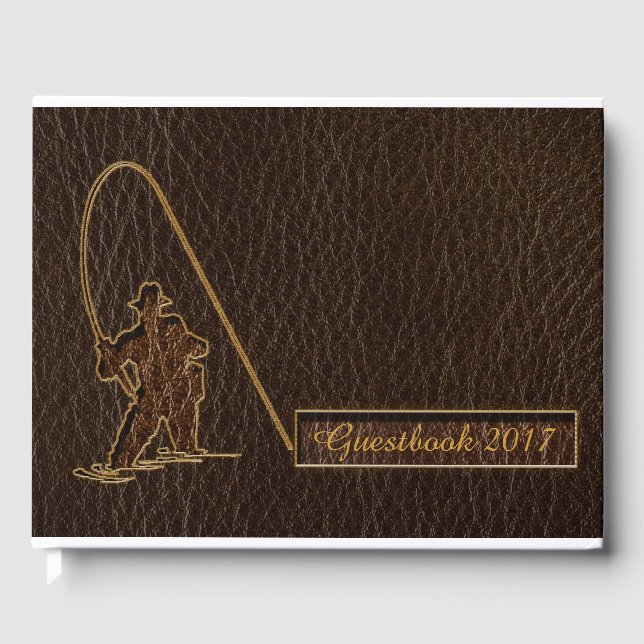 Livro De Visitas Pescador De Olho De Couro Escuro (Frente)