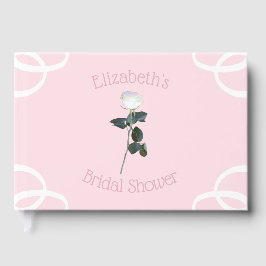 Livro De Visitas Pétala de Rosa Branca Chá de Noiva