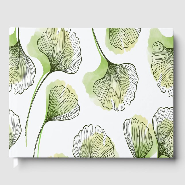 Livro De Visitas Pétalas verdes (Frente)