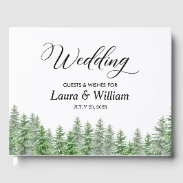 Livro De Visitas Pine Tree Woodland Weding Guest Book