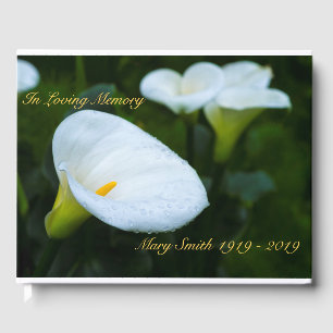 Livro De Visitas Pingo de chuva do lírio de Calla