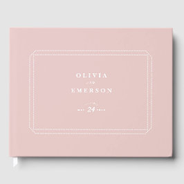 Livro De Visitas Pink de Guestbook de Casamento Clássico