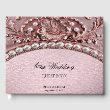 Pink Flower Guest Book