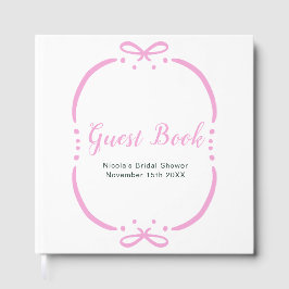 Livro De Visitas Pink Ribbon Bridal Shower