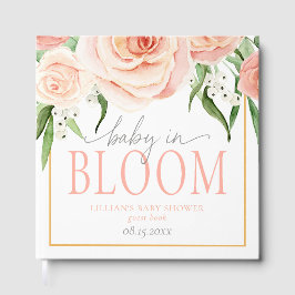 Livro De Visitas Pink Rose Floral Sweet Baby Girl Baby Shower 
