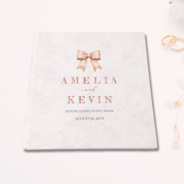 Livro De Visitas Pink Sakura Ribbon Engagement Party
