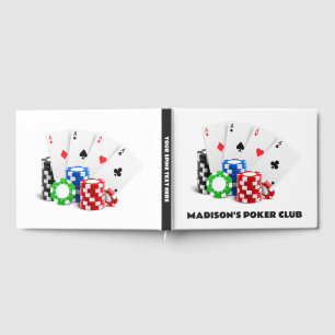 Livro De Visitas Poker de Texto Personalizado / Casino