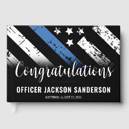 Livro De Visitas Polícia de Linha Azul Fino da Polícia