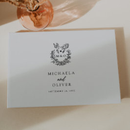 Livro De Visitas Pombas Botânicas Minimalistas Letra Elegante Casam