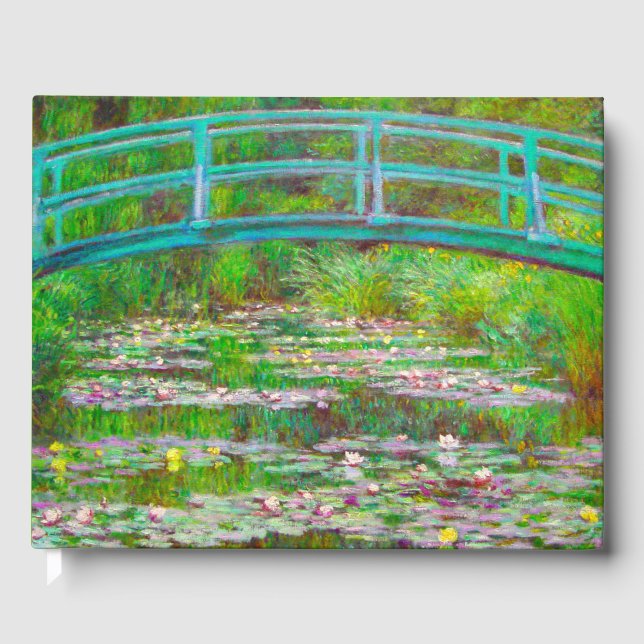 Livro De Visitas Ponte Japonesa e Lírios Aquáticos de Monet (Frente)